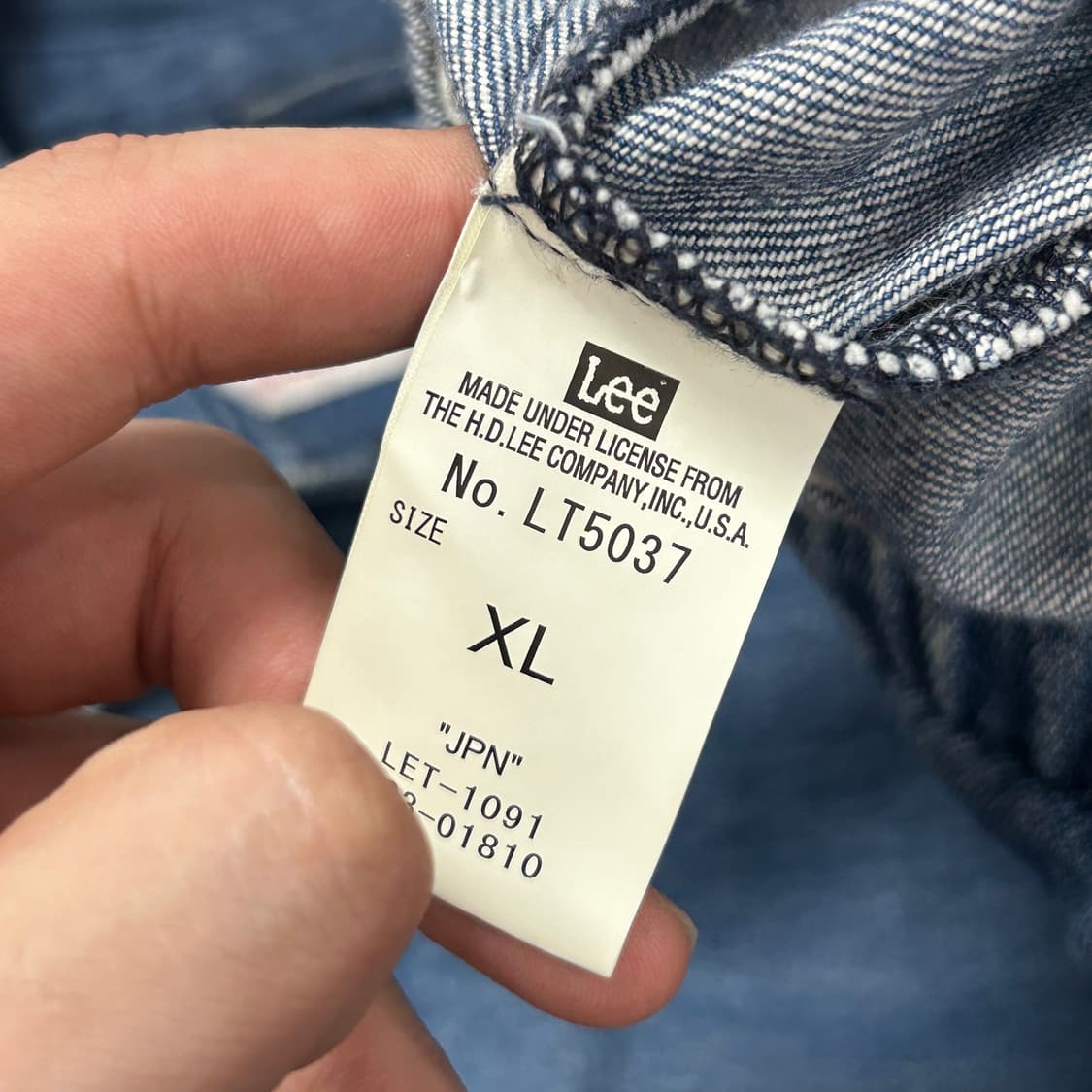 (일본판)Lee 데님 블루종(XL) 상품이미지3