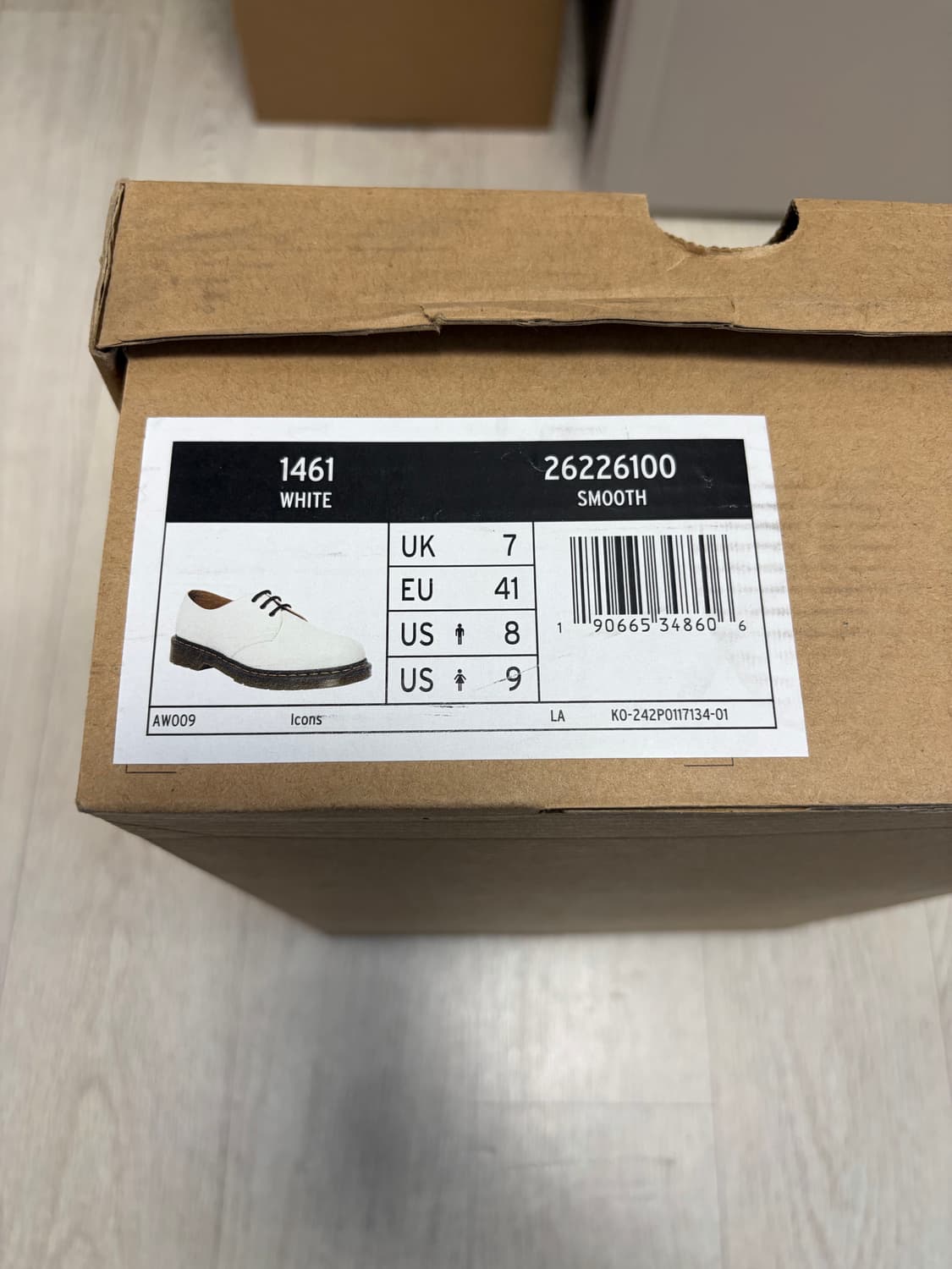 닥터마틴 1461 스무스 화이트 260(UK7) 상품이미지7