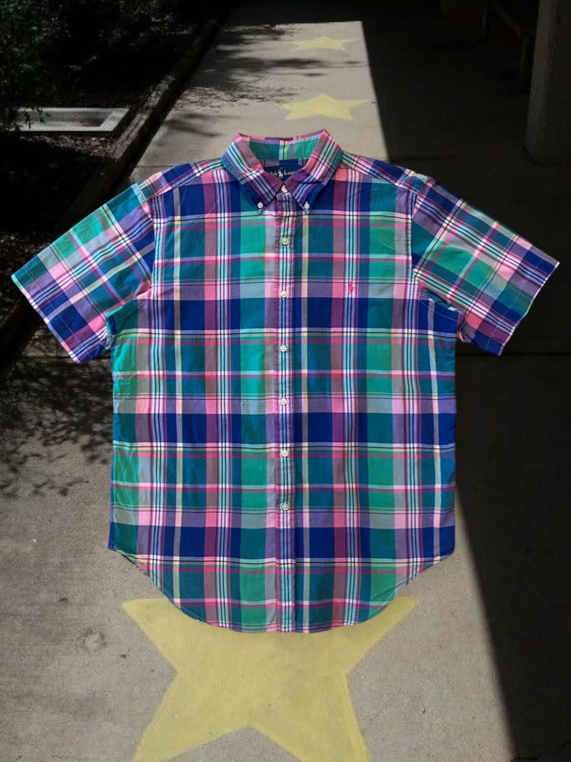 폴로랄프로렌 체크 반팔 셔츠 (Man XL) 상품이미지1