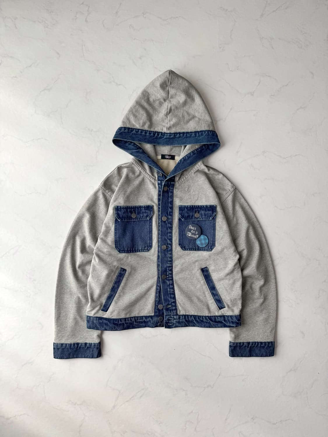 TΣist Denim × Sweat Blend Hoodie / Gray 상품이미지1