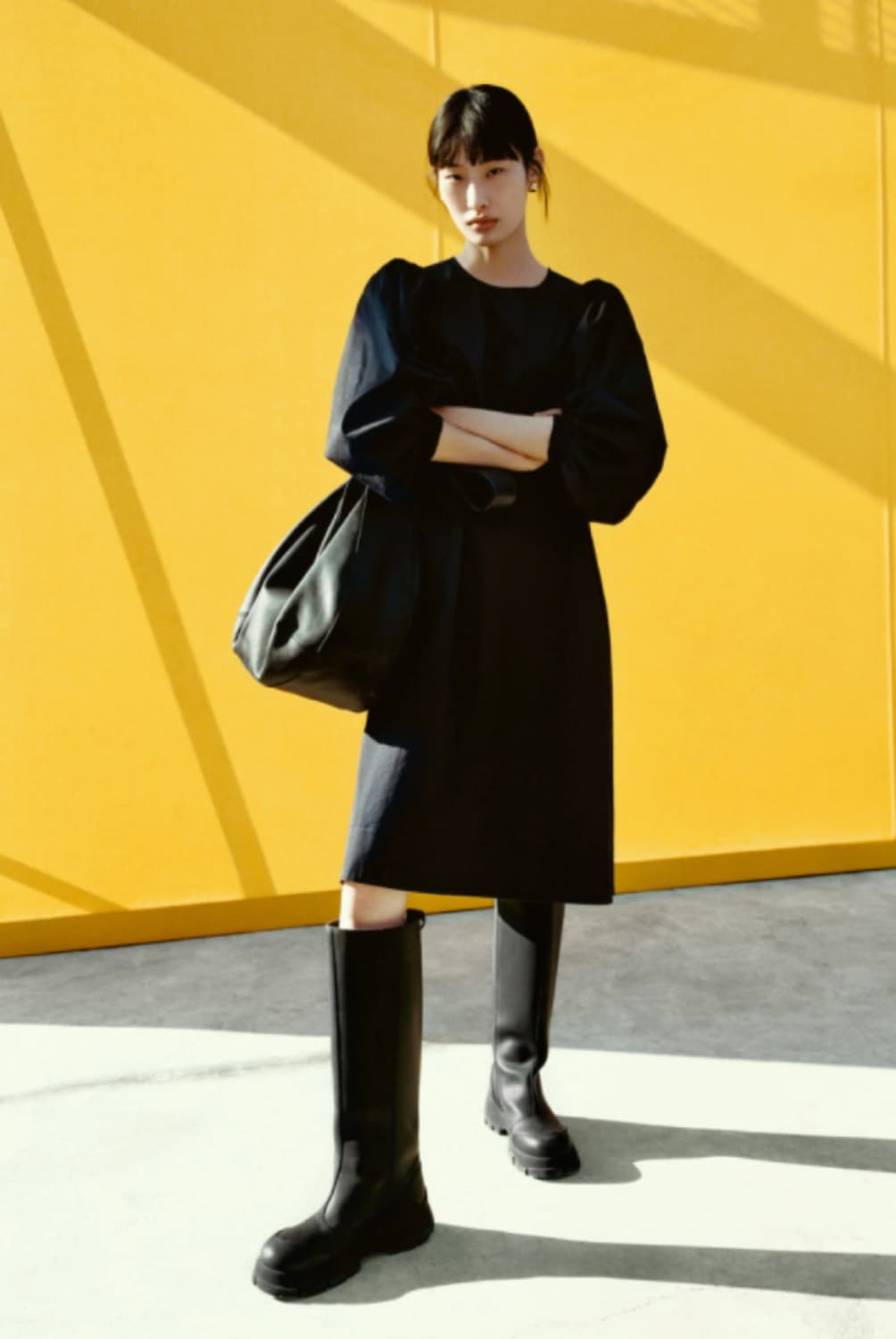 COS코스 퍼프 슬리브 미디 원피스(32) 상품이미지1