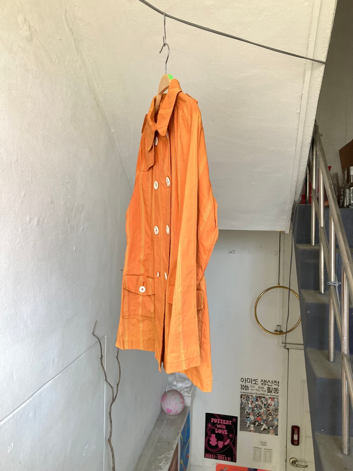 y2k 오렌지 썬라이즈 투버튼 간절기 자켓 상품이미지4