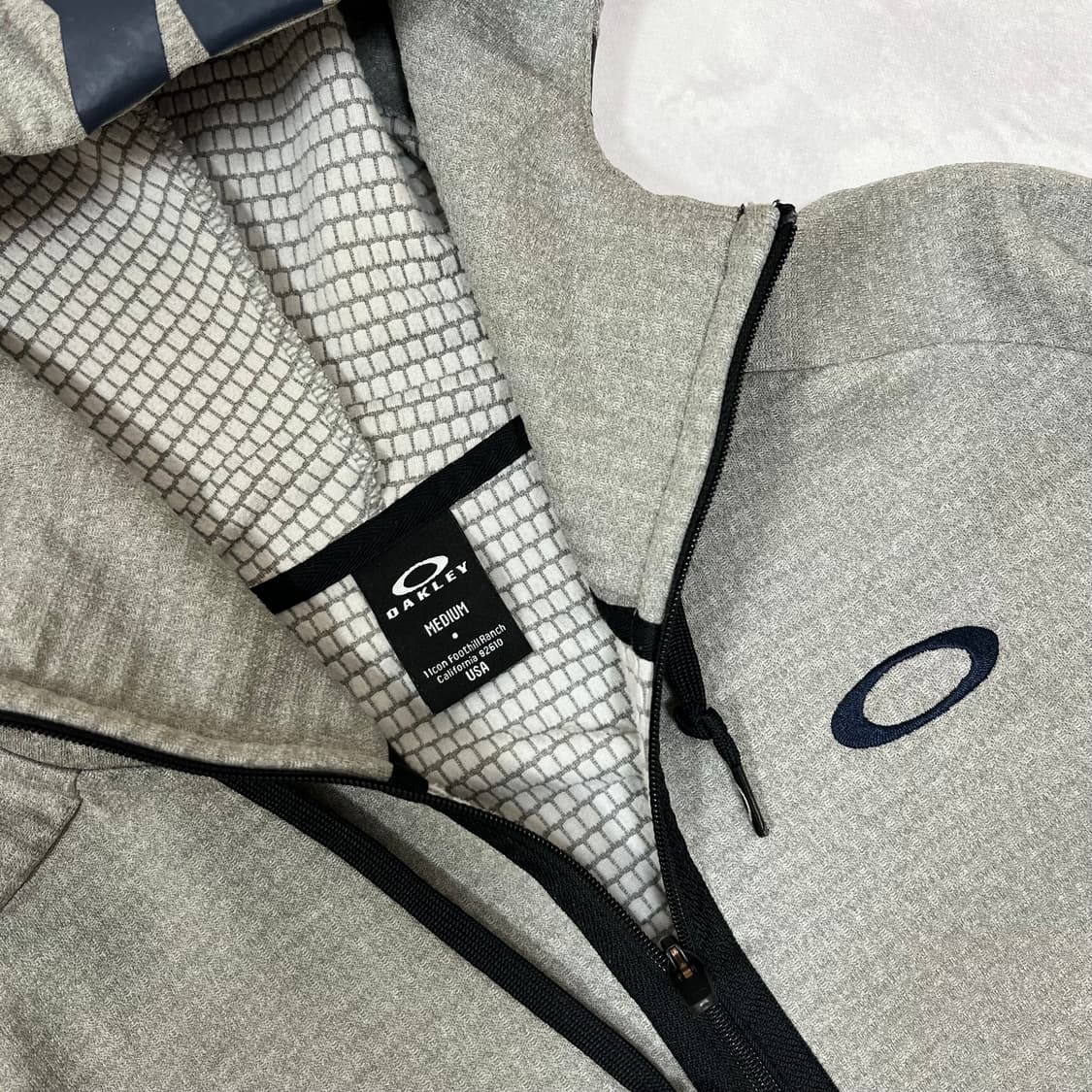 오클리 써클 로고 후드 집업 그레이 상품이미지9