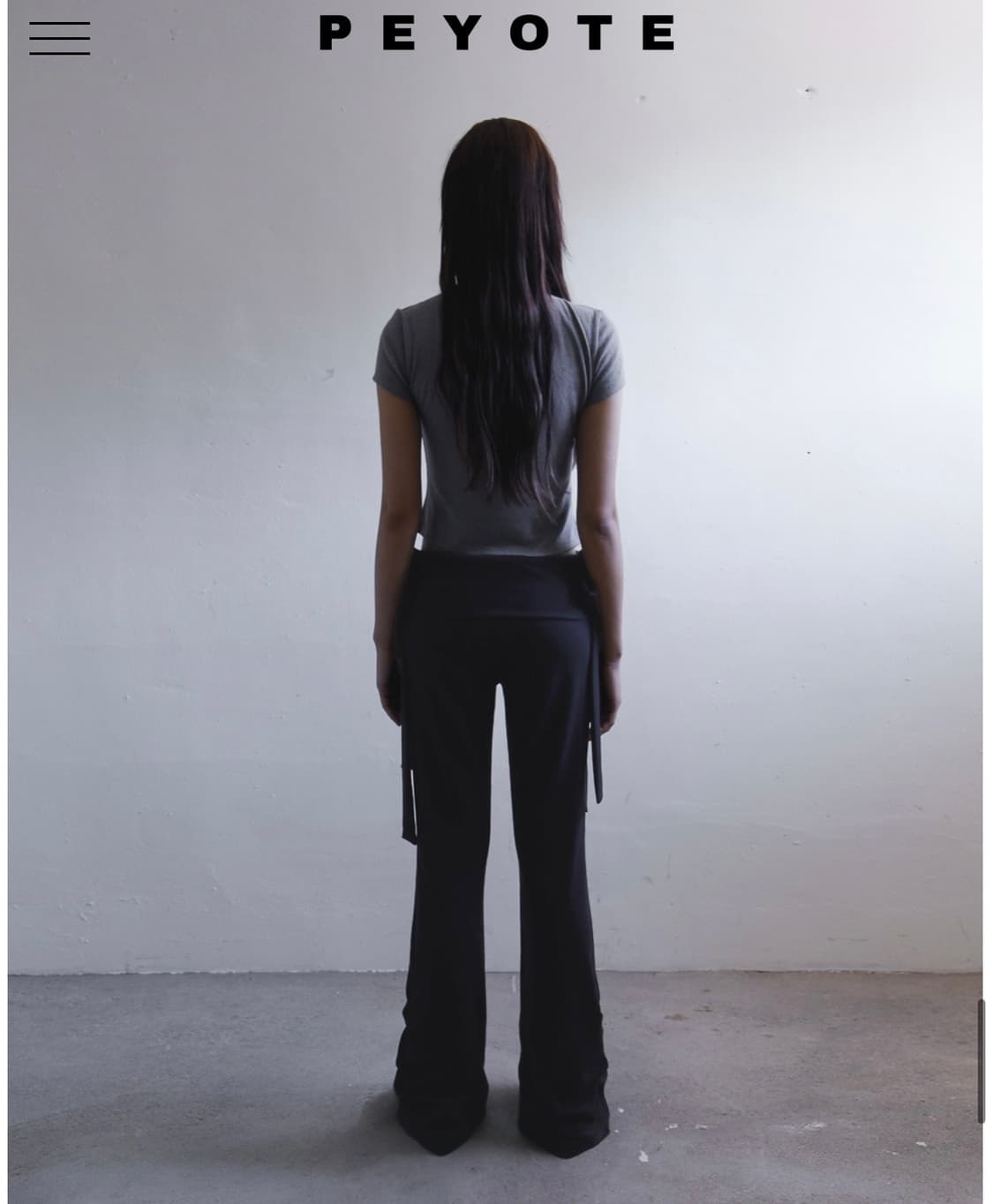 택포)새상품)peyote 폴딩 웨이스트 셔링 팬츠 상품이미지3