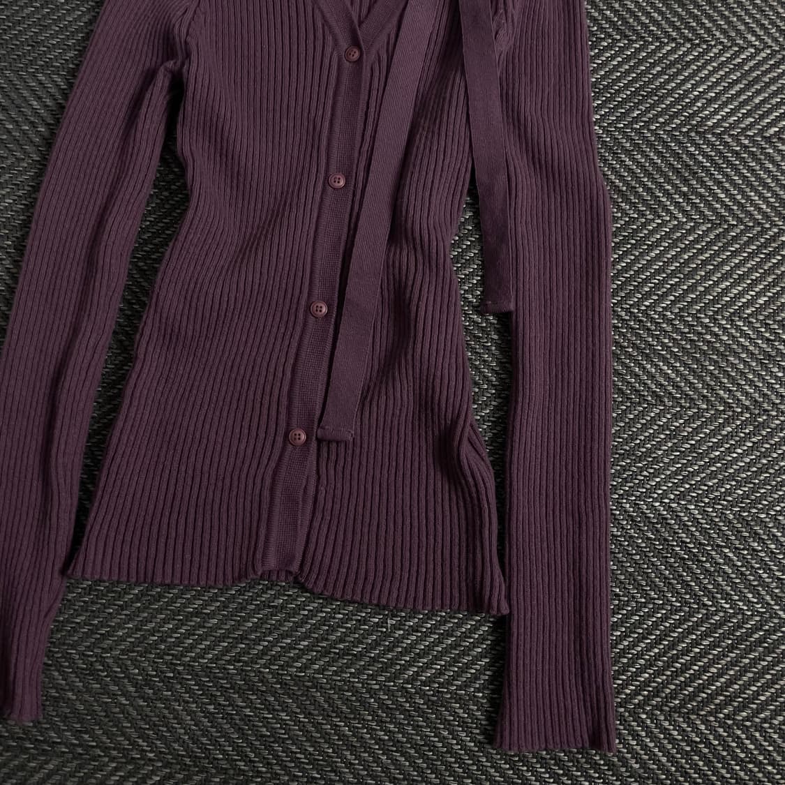 빈티지 우먼스 골지 슬림핏 초커 니트o 3841 상품이미지2