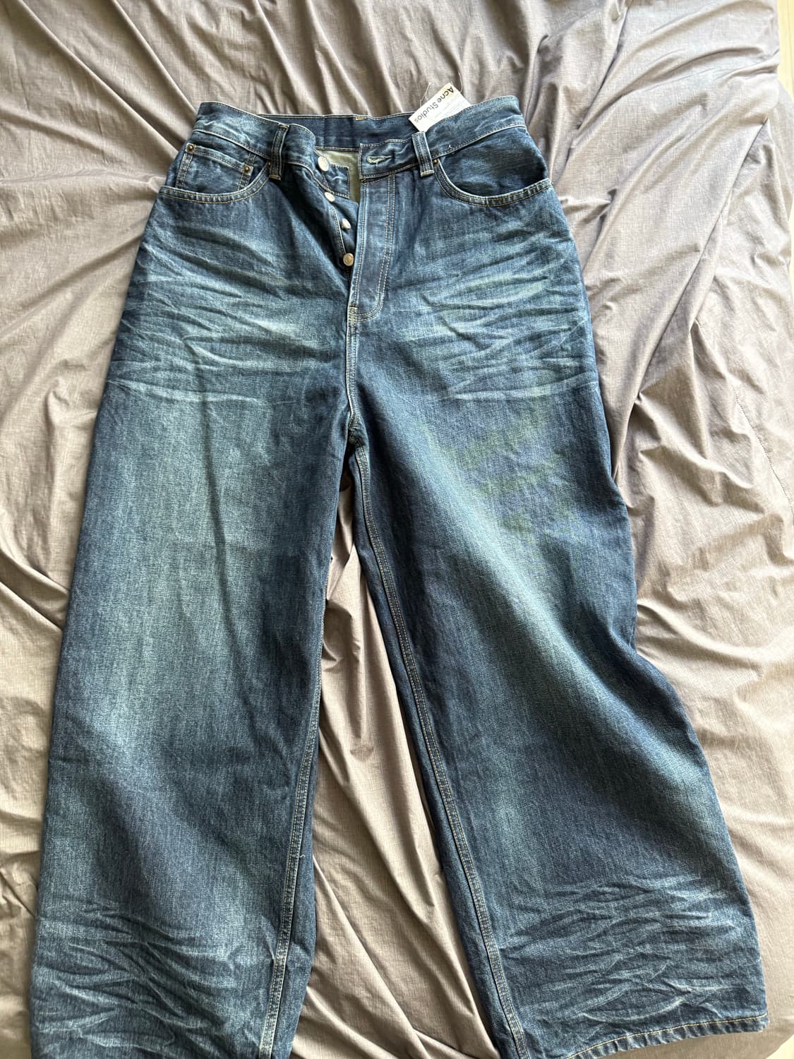 아크네 스튜디오 슈퍼 배기 진 미드 블루 [48] 상품이미지1