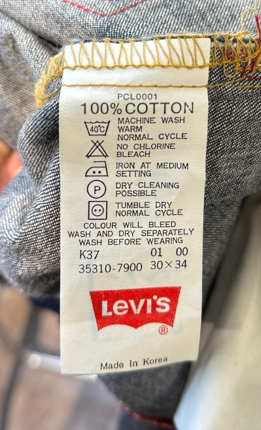 97-03년도 Levis 35310 셀비지 신치백 30x34 상품이미지7