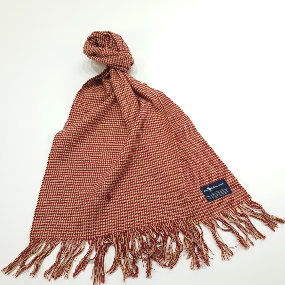 MX318 폴로 랄프로렌 레드 하운드투스 프랑스코튼 목도리 머플러 상품이미지3