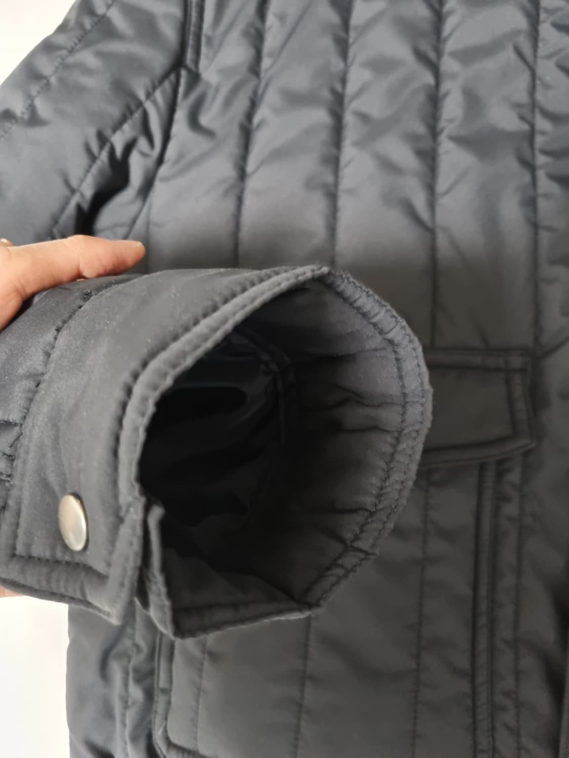 엘무드 텐쿠 퀼티드 블루종 자켓 블랙 46 상품이미지7