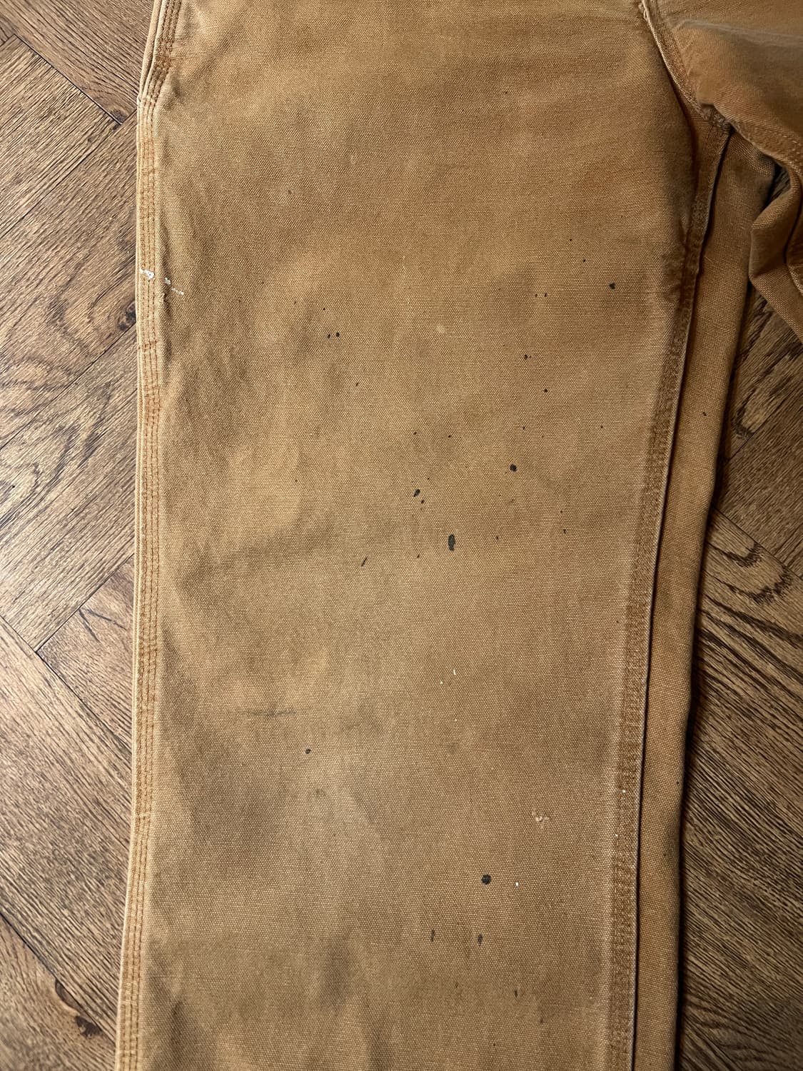 [36]칼하트 USA 빈티지 페인팅 브라운 싱글니 카펜터 워크 팬츠 상품이미지3