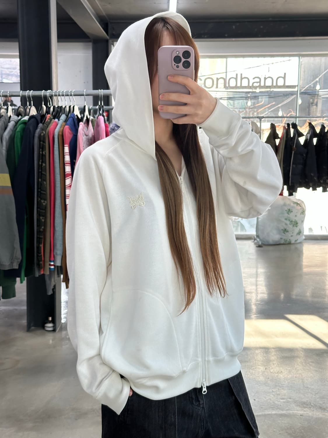 니들스 버터플라이자수 투웨이 후디드 져지 상품이미지1