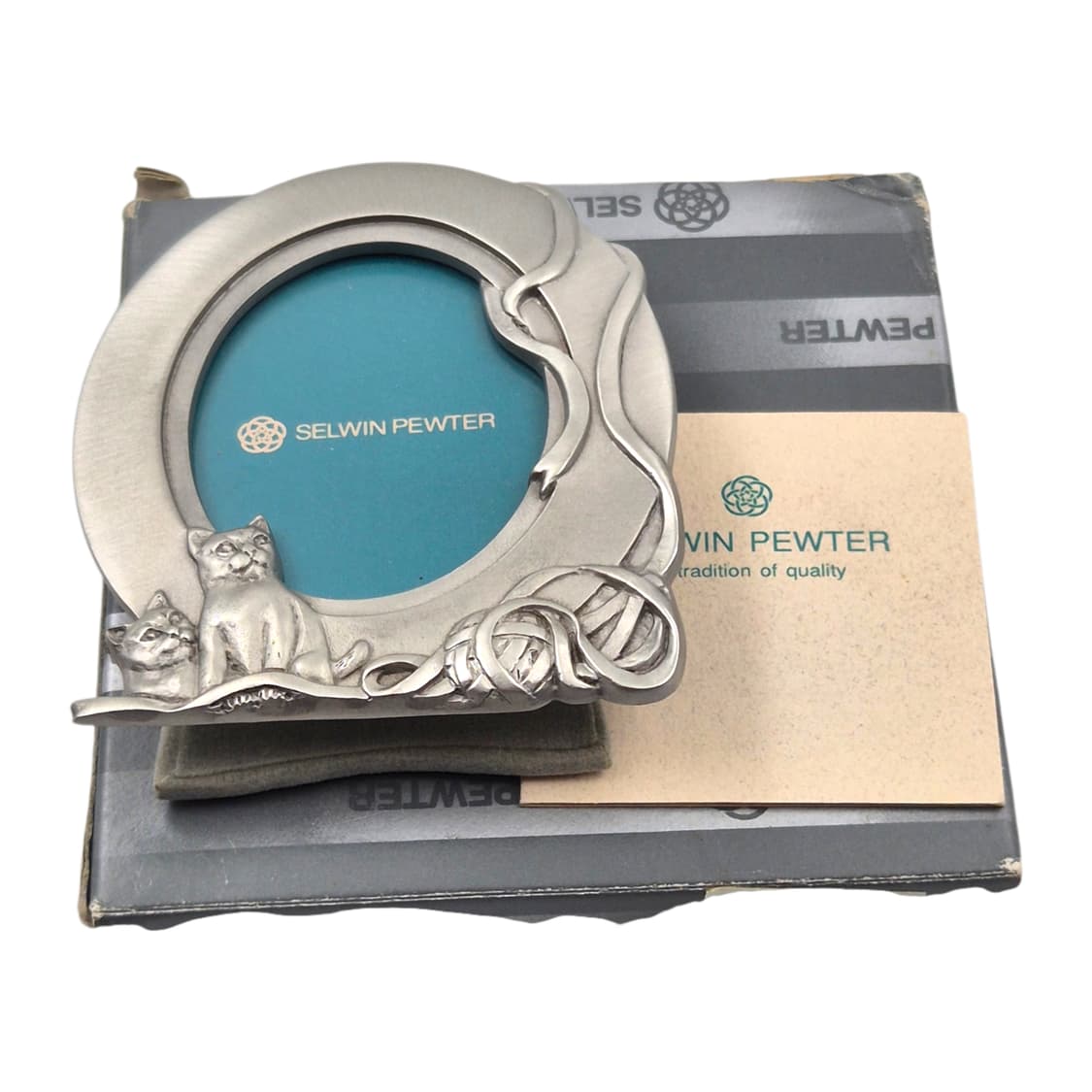 90s 레트로 퓨터 주석 털실 고양이 액자 상품이미지2