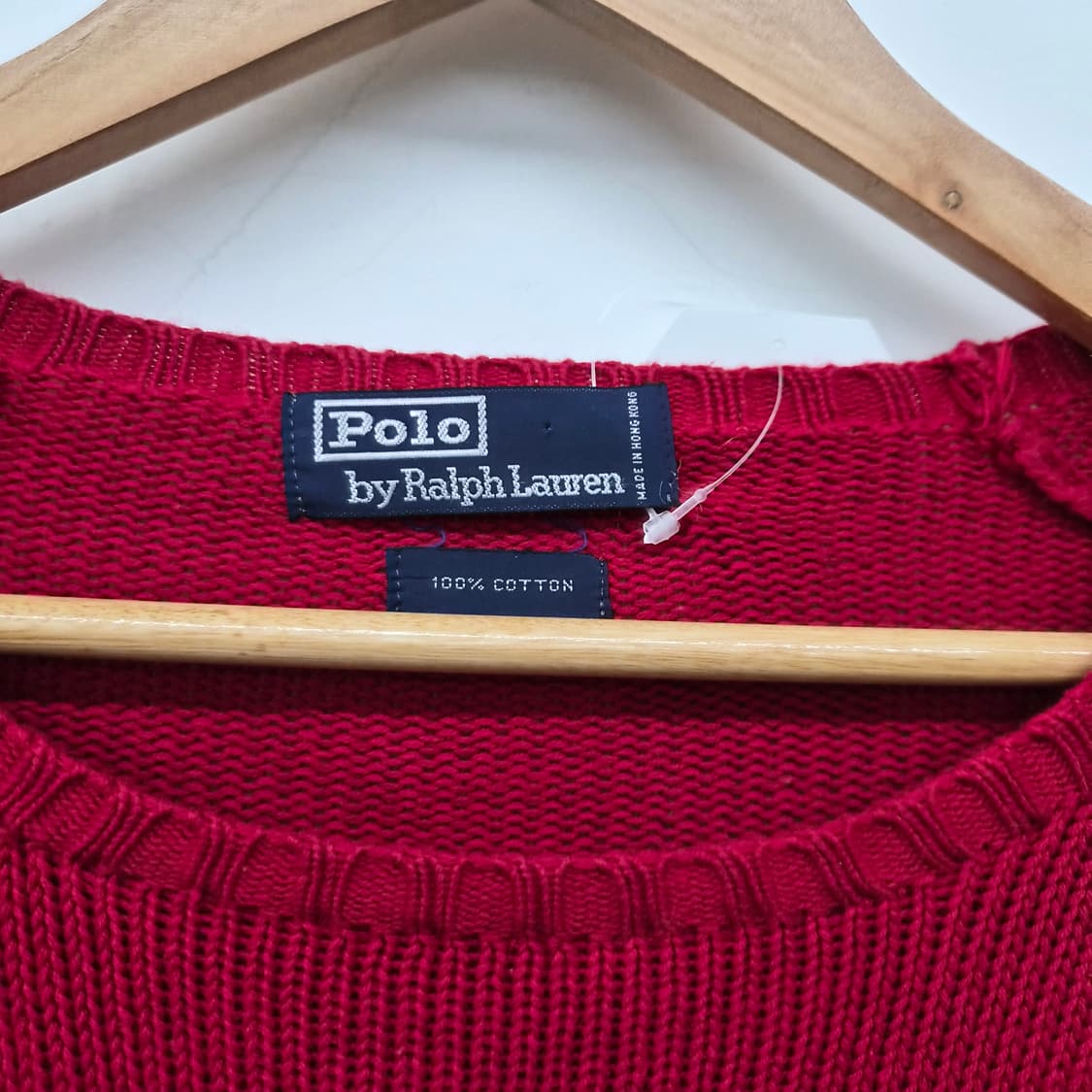 폴로 랄프로렌 레드 니트 스웨터 남성 L 상품이미지2