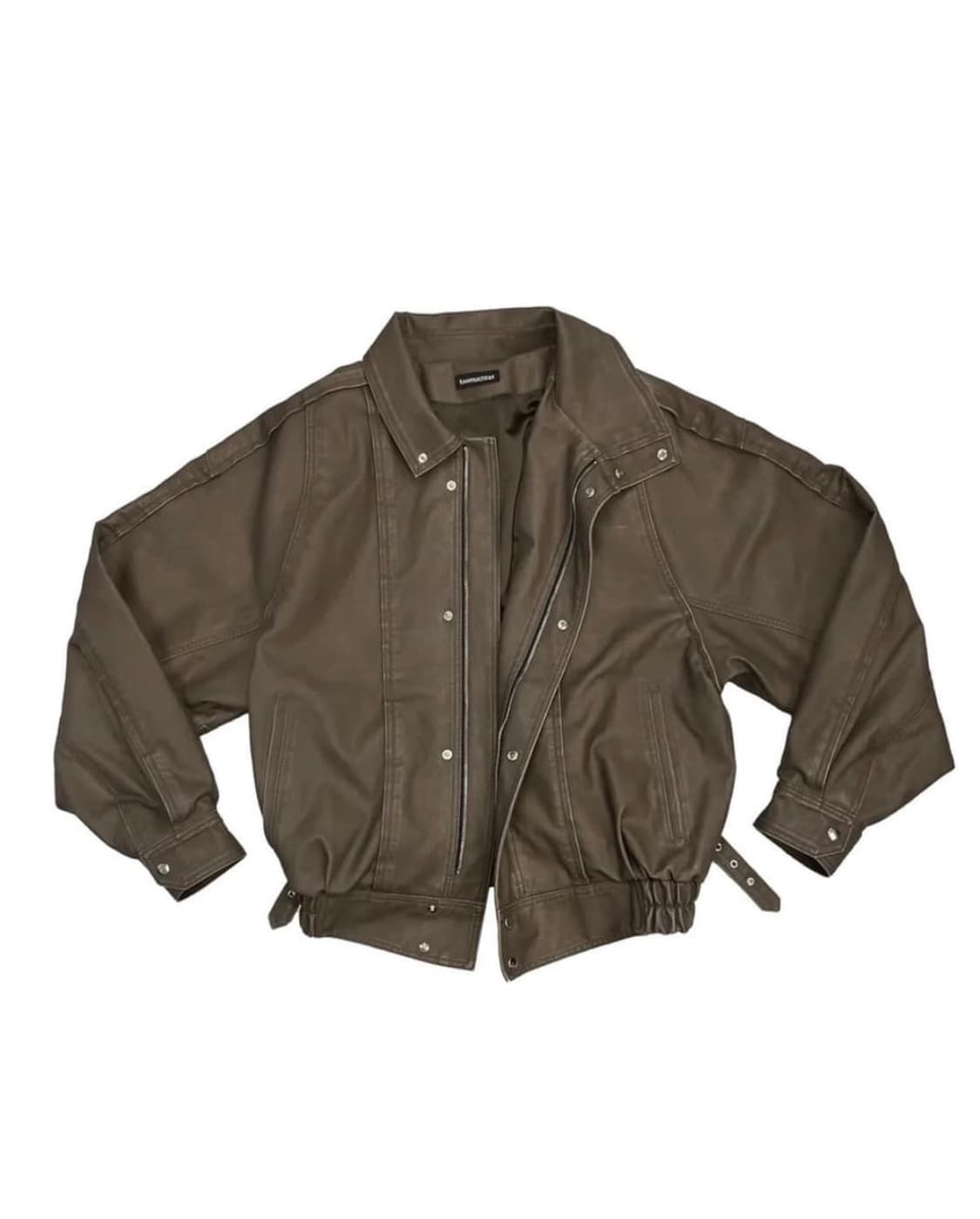 투머치택스 레더 자켓 브라운 상품이미지1