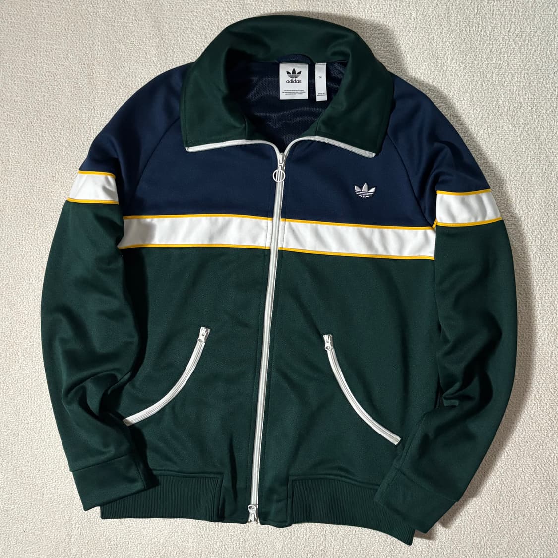 아디다스 파이어버드 나이트인디고 그린 배색 투웨이 져지 상품이미지1