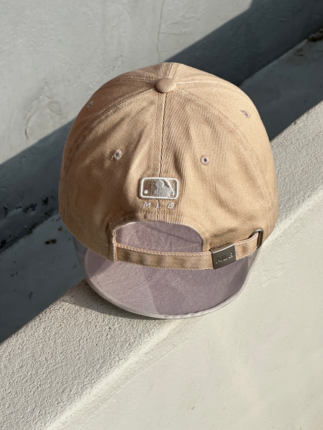 [F] MLB 엠엘비 뉴욕양키스 로고 베이지 볼캡 모자 상품이미지4