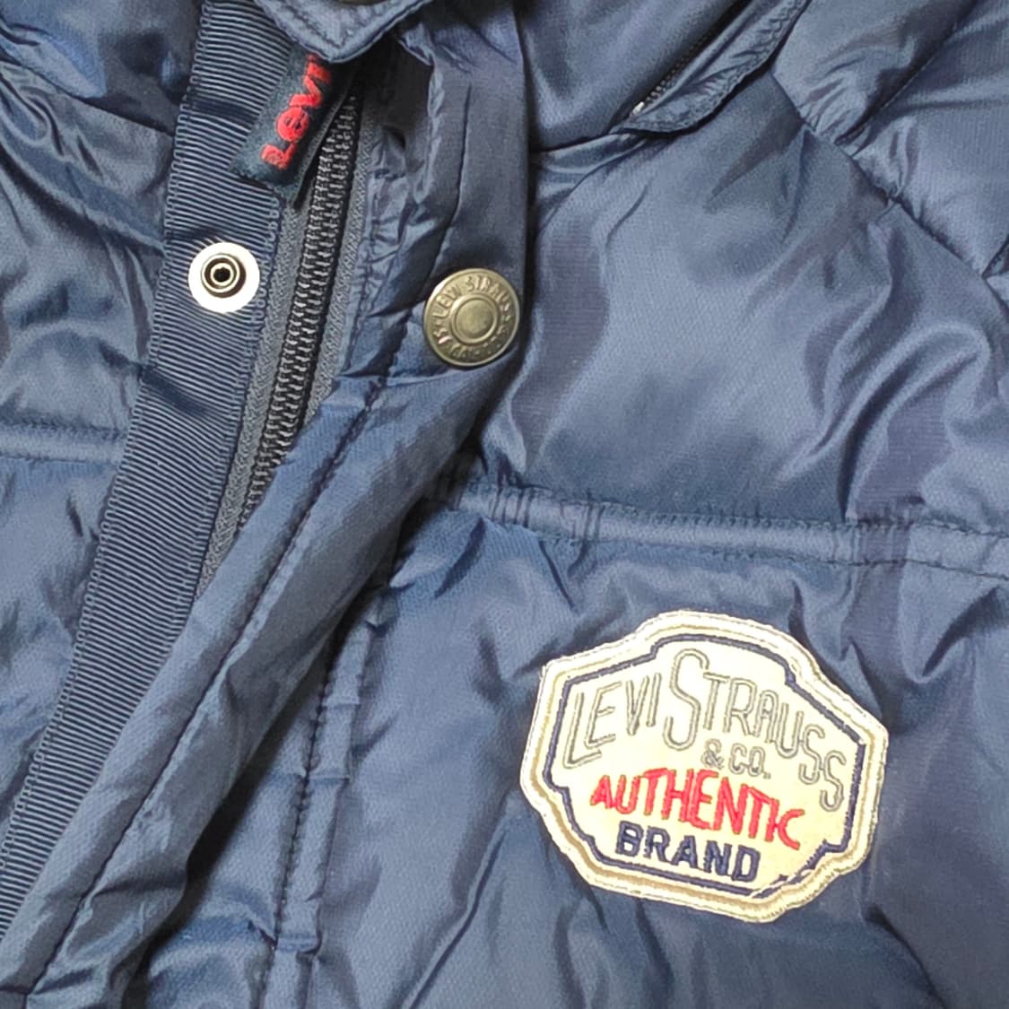 리바이스) 빈티지 네이비 오리털 후드패딩조끼 상품이미지2