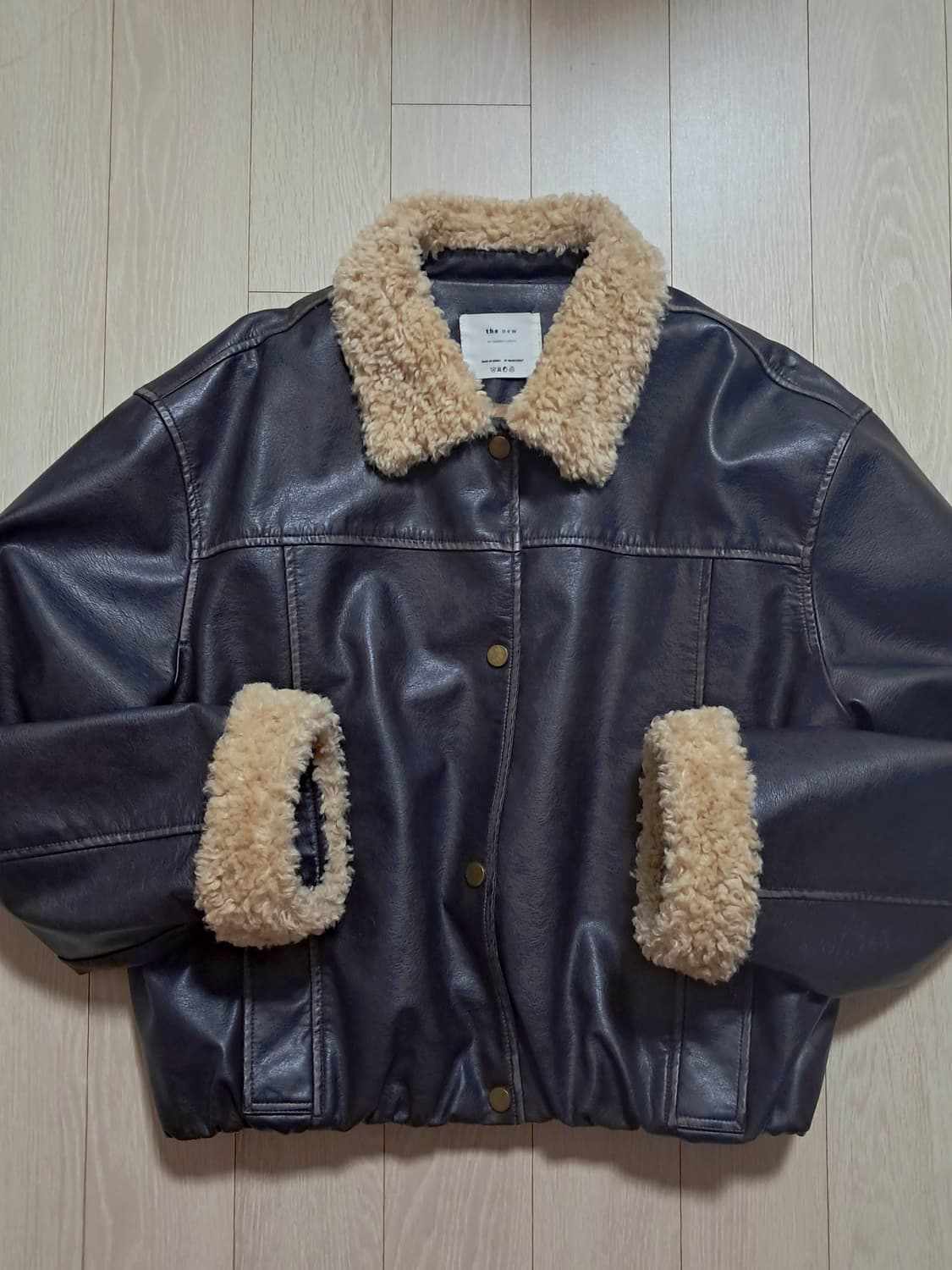 뮤트크레메 레더 무스탕 자켓 상품이미지4