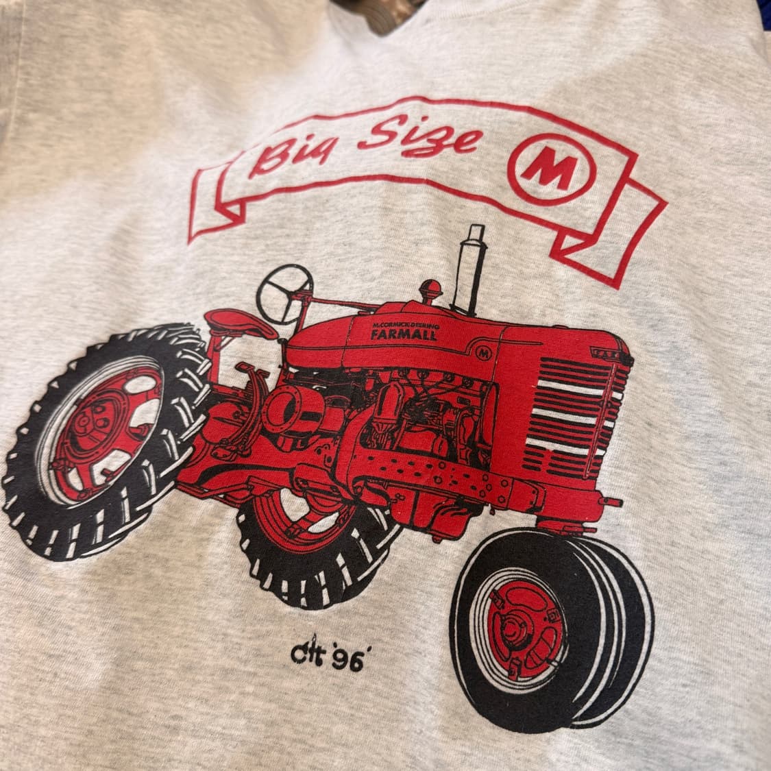 90'S 멕시코 생산 멜란지 트랙터 싱글스티치 XL 상품이미지2