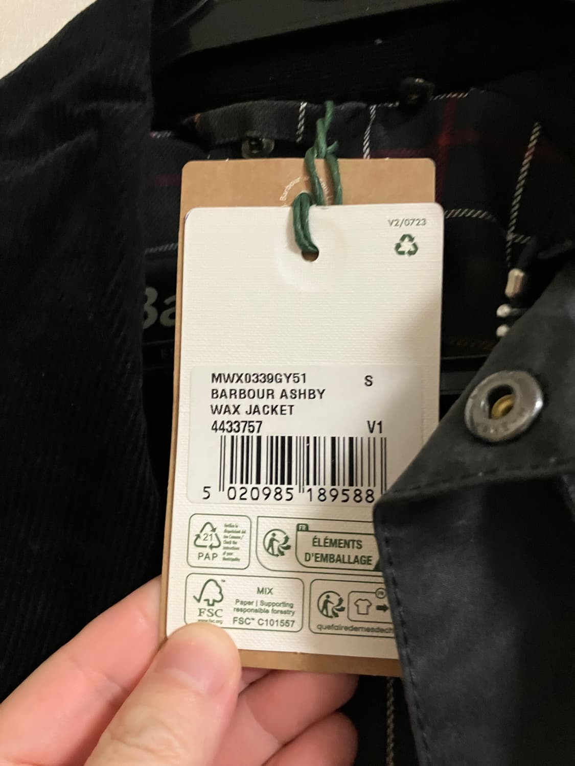 [새상품] 바버 애쉬비 왁스 자켓 S 그레이 상품이미지7