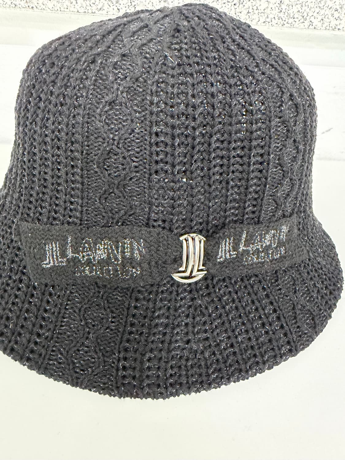 정품) LANVIN 랑방 한섬 23ss 로고 니트 버킷햇 F 상품이미지4