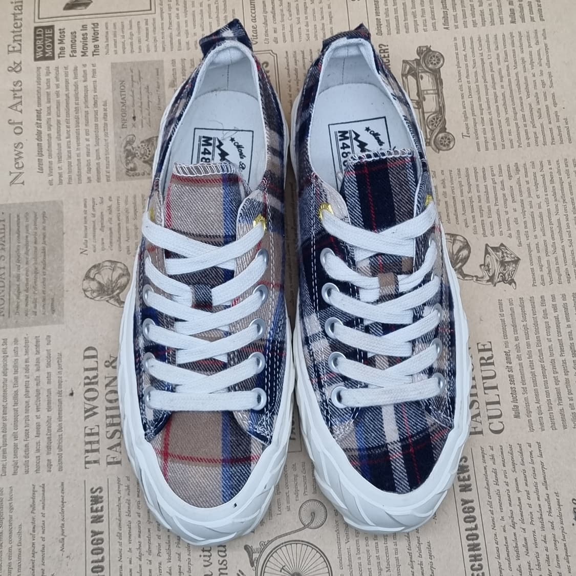 스테어 캠프 체크 여성스니커즈240  상품이미지2