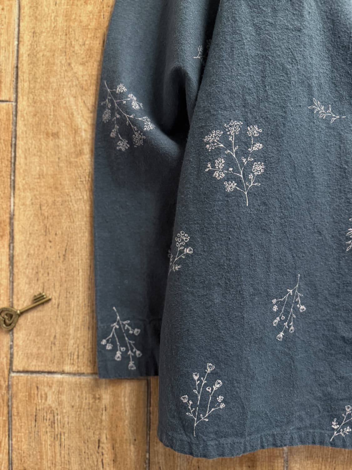 100%Cotton Flower Pattern Blouse 0118 상품이미지2