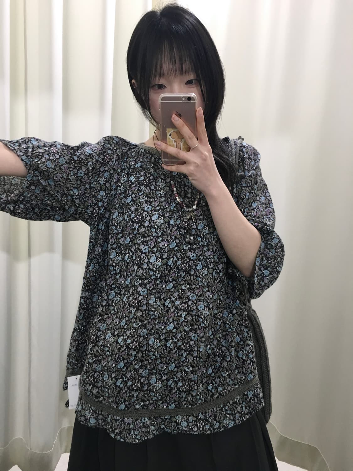mori girl flower blouse 상품이미지4