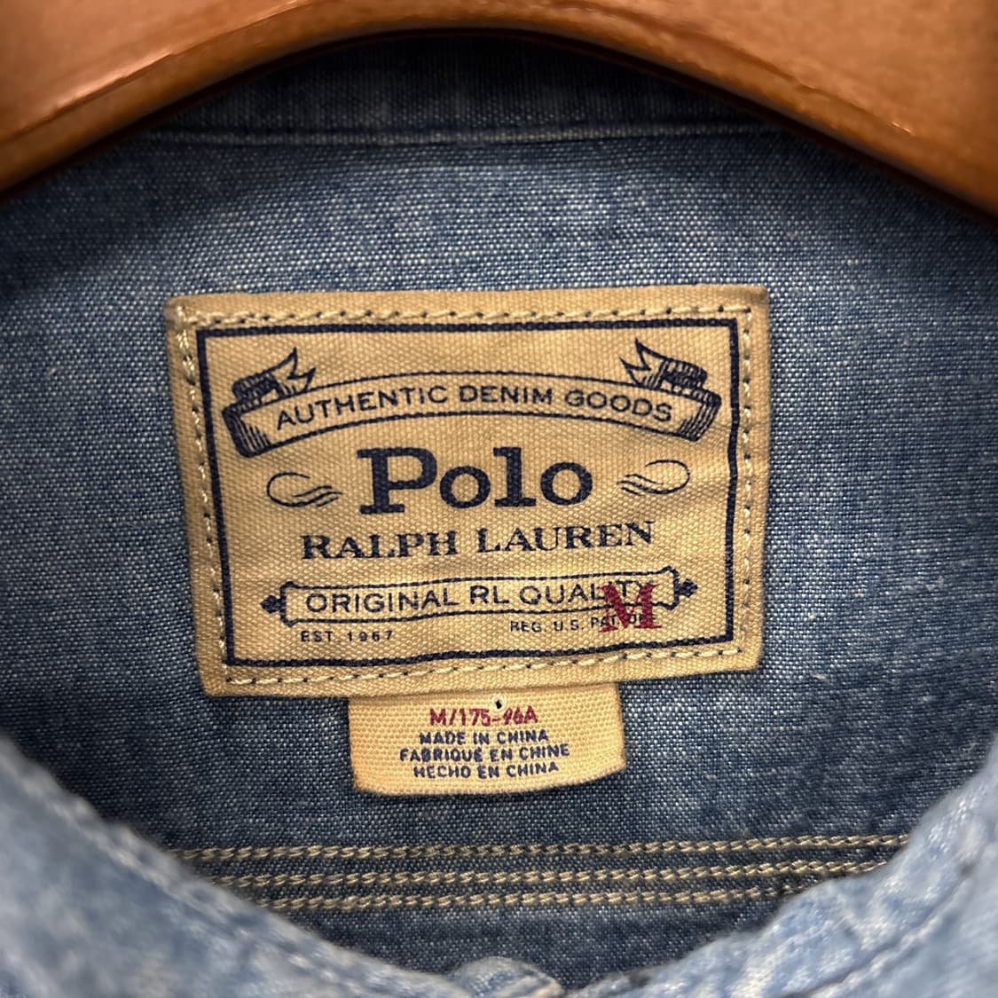 폴로 랄프로렌 빈티지핏 인디고 샴브레이 워크셔츠 N822 상품이미지7