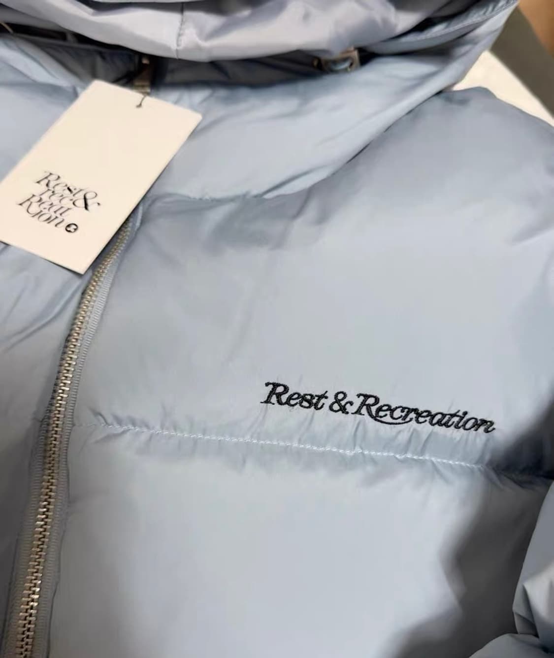RR HOOD SHORT DOWN JACKET (BLUE) 상품이미지3