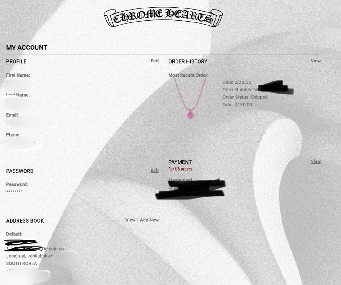 새상품)크롬하츠 크로스볼 핑크 상품이미지2