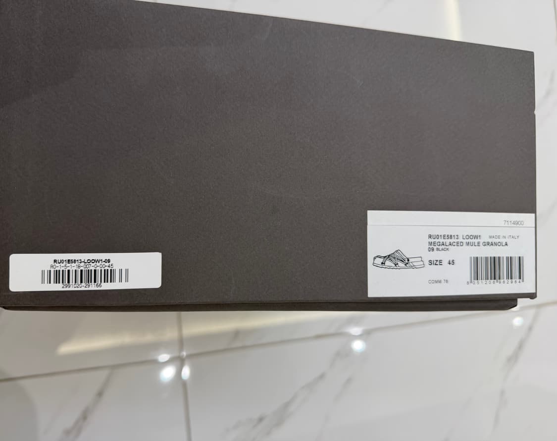 릭 오웬스 할리우드 메가레이스드 뮬 블랙 상품이미지5