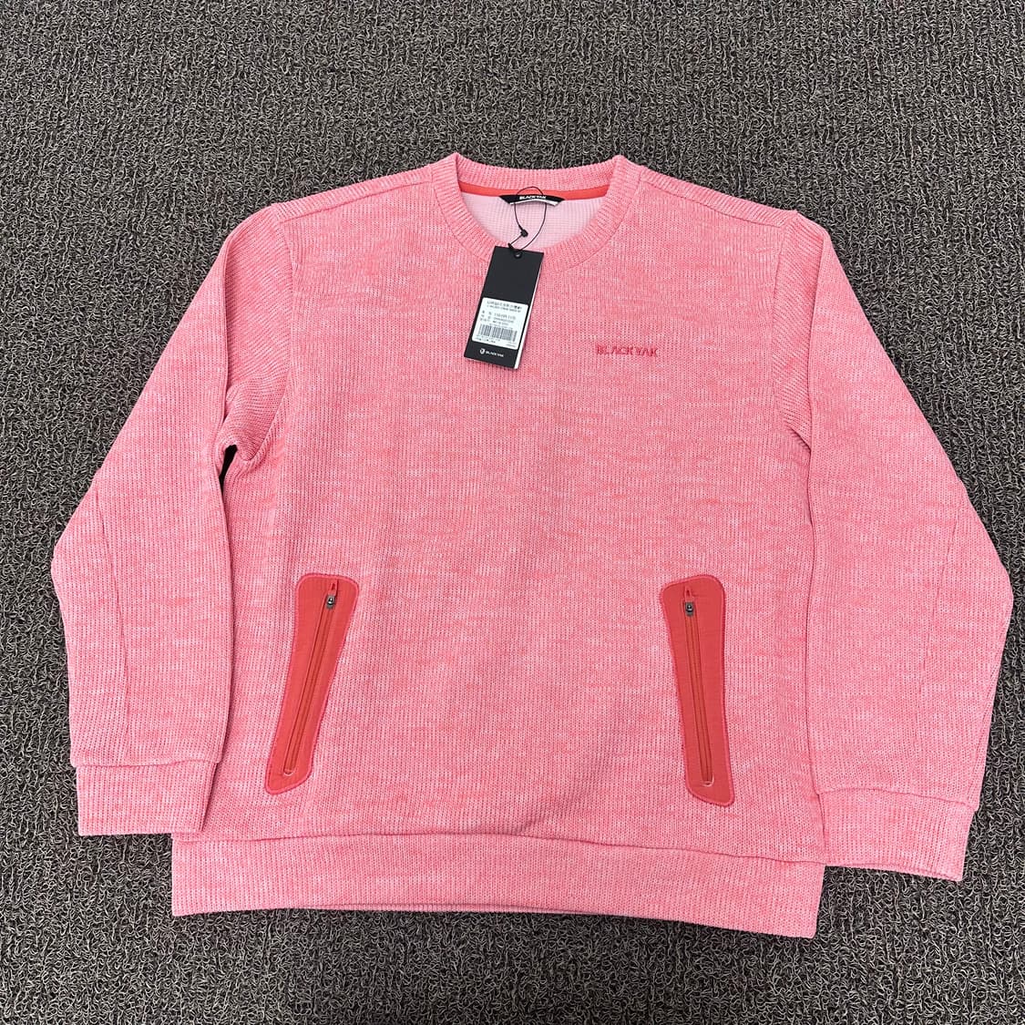 [새상품] 블랙야크 폴리 긴팔 니트 핑크 110(2XL) 상품이미지1
