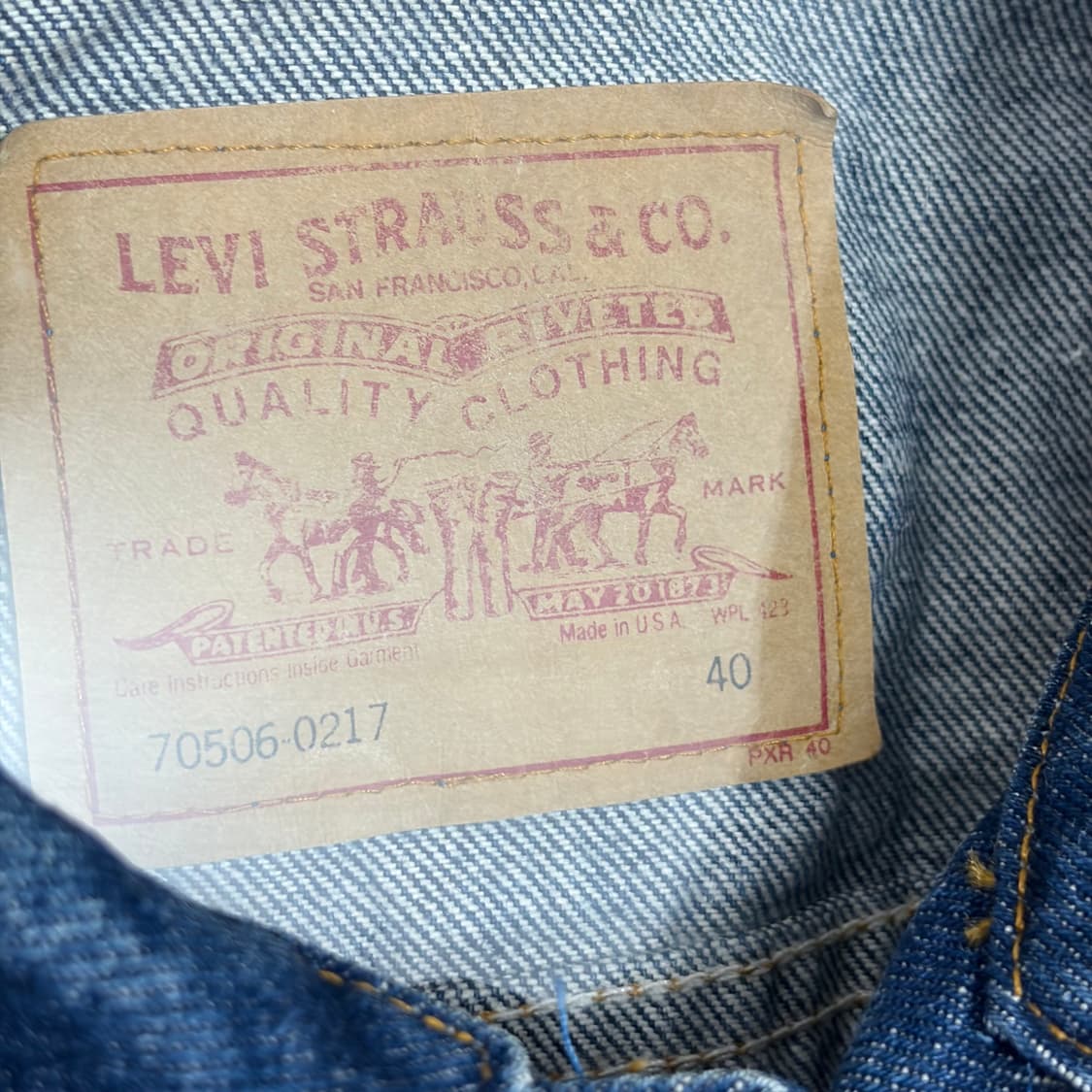 90s 리바이스 데님 트러커 청자켓 상품이미지3