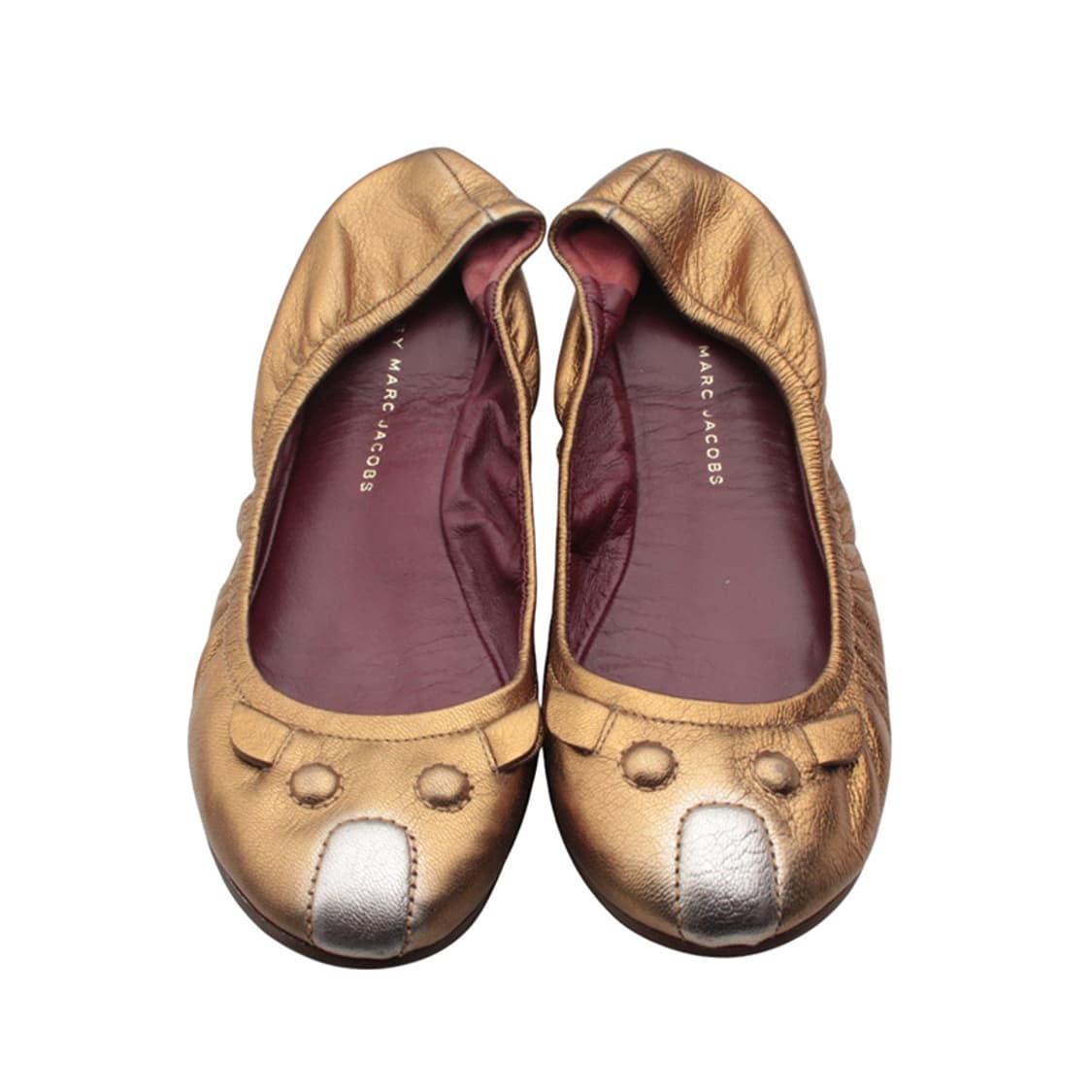 마크 바이 마크 투톤 메탈릭 플랫 슈즈 36 상품이미지2