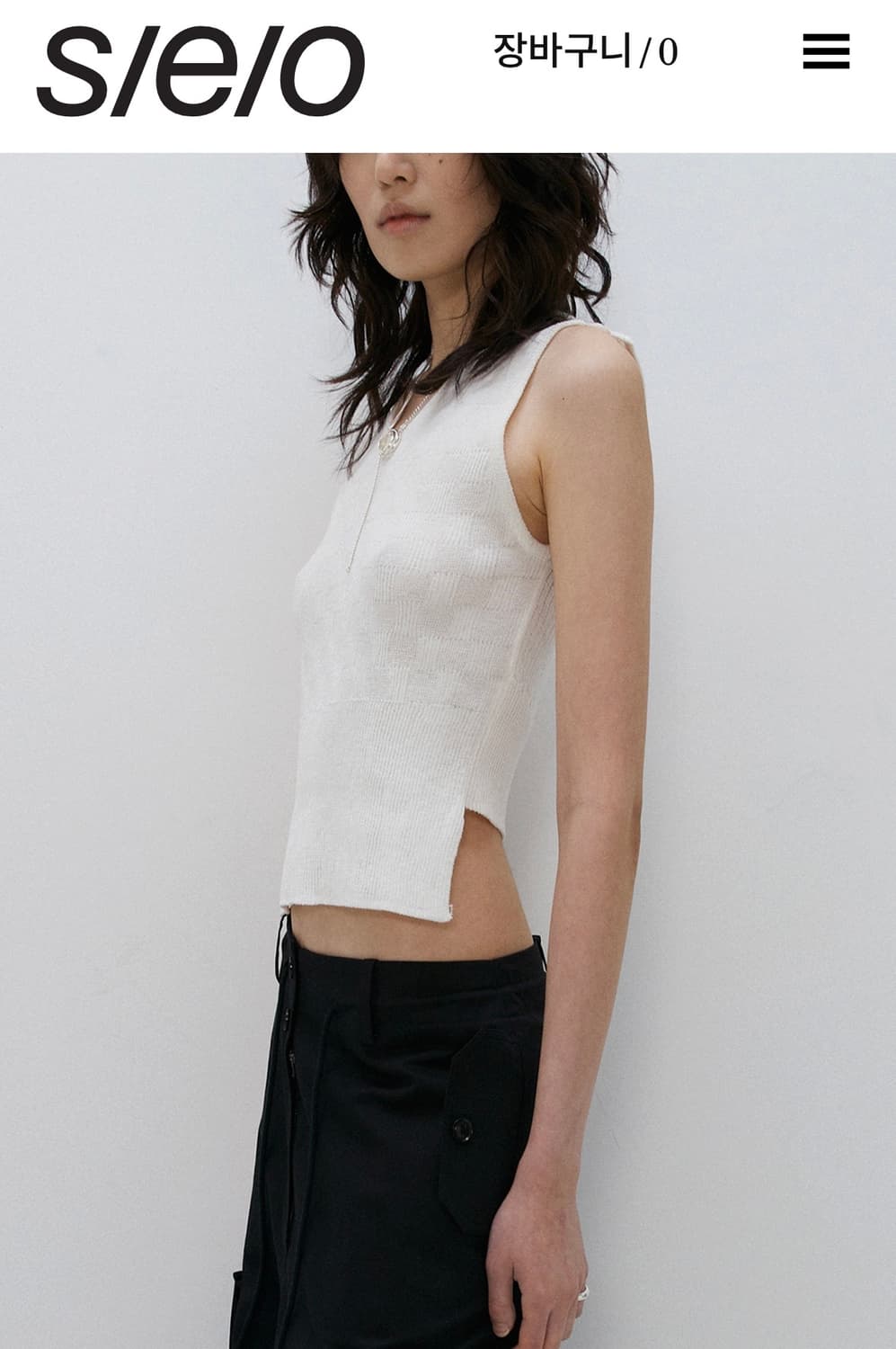S/E/O(에스이오)체크보드 니트 베스트_White 상품이미지3