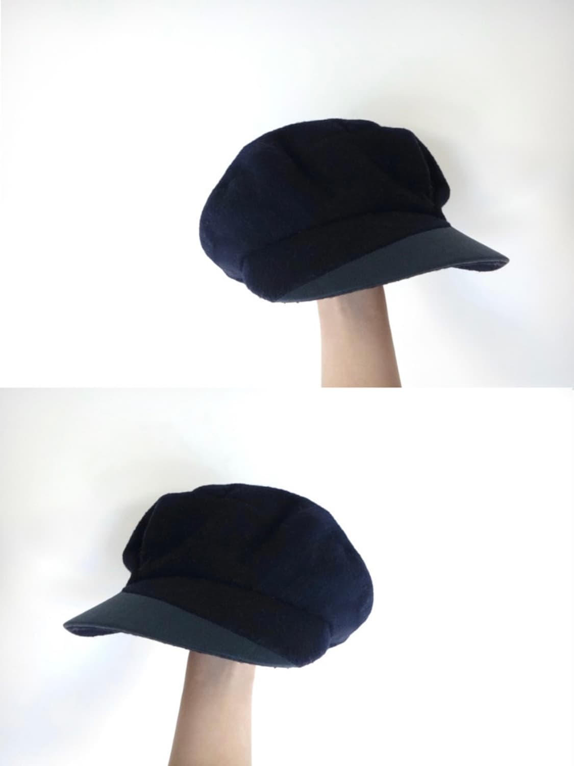 Devided newsie cap / navy 상품이미지1