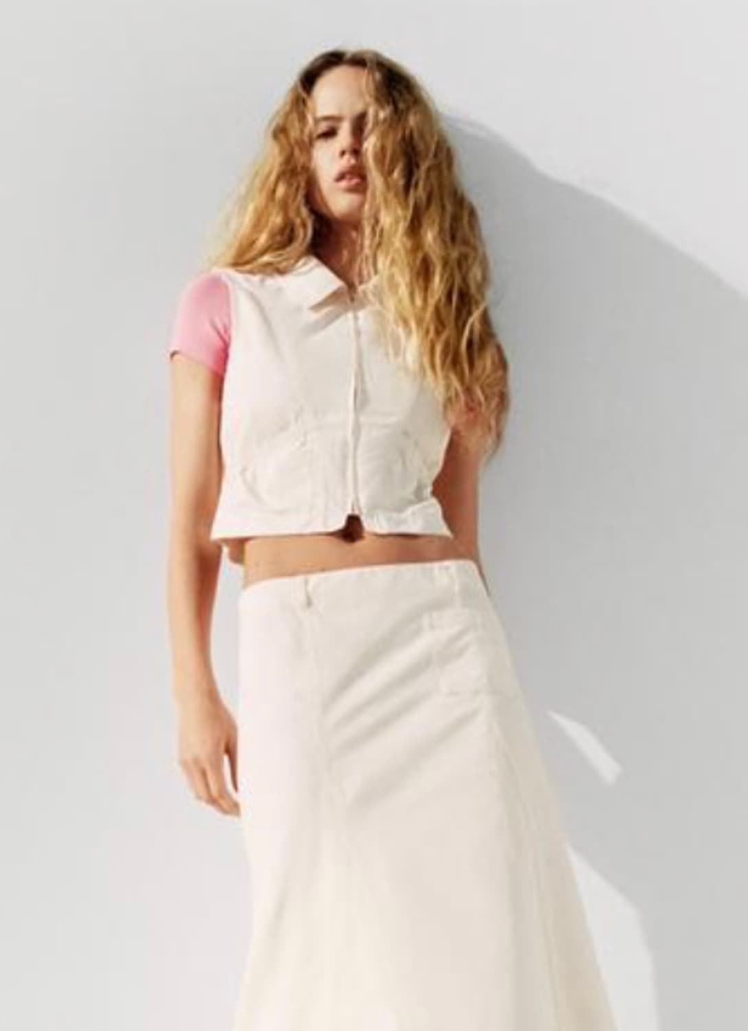 새상품 자라 집업 베스트 아이보리 M 상품이미지6