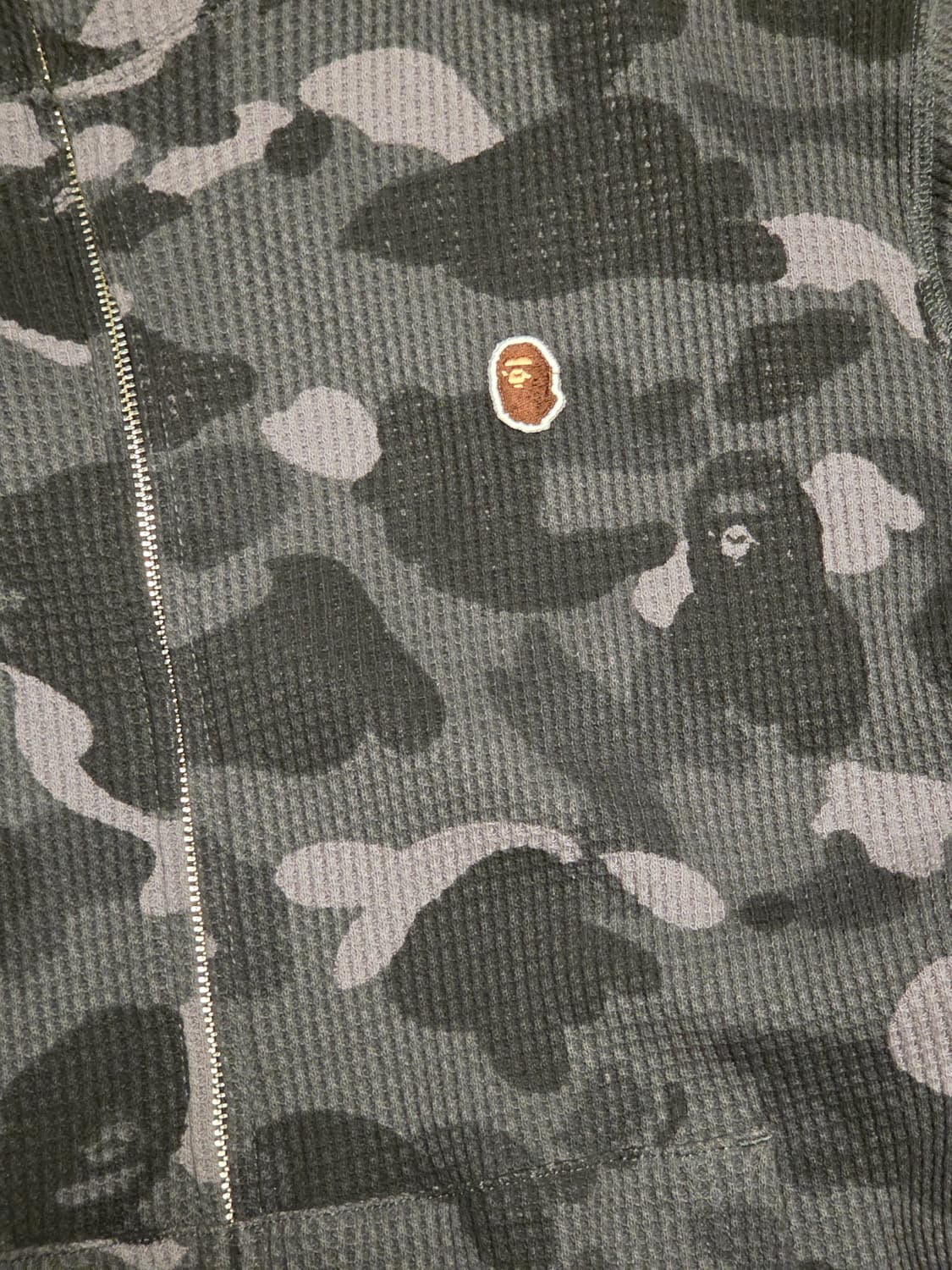 새상품) BAPE (베이프) 원 포인트 카모 후드집업 블랙 L 상품이미지3