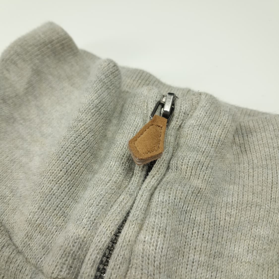 CL785 L 폴로 가죽풀러 하프집업 아이스그레이 니트 스웨터 상품이미지4