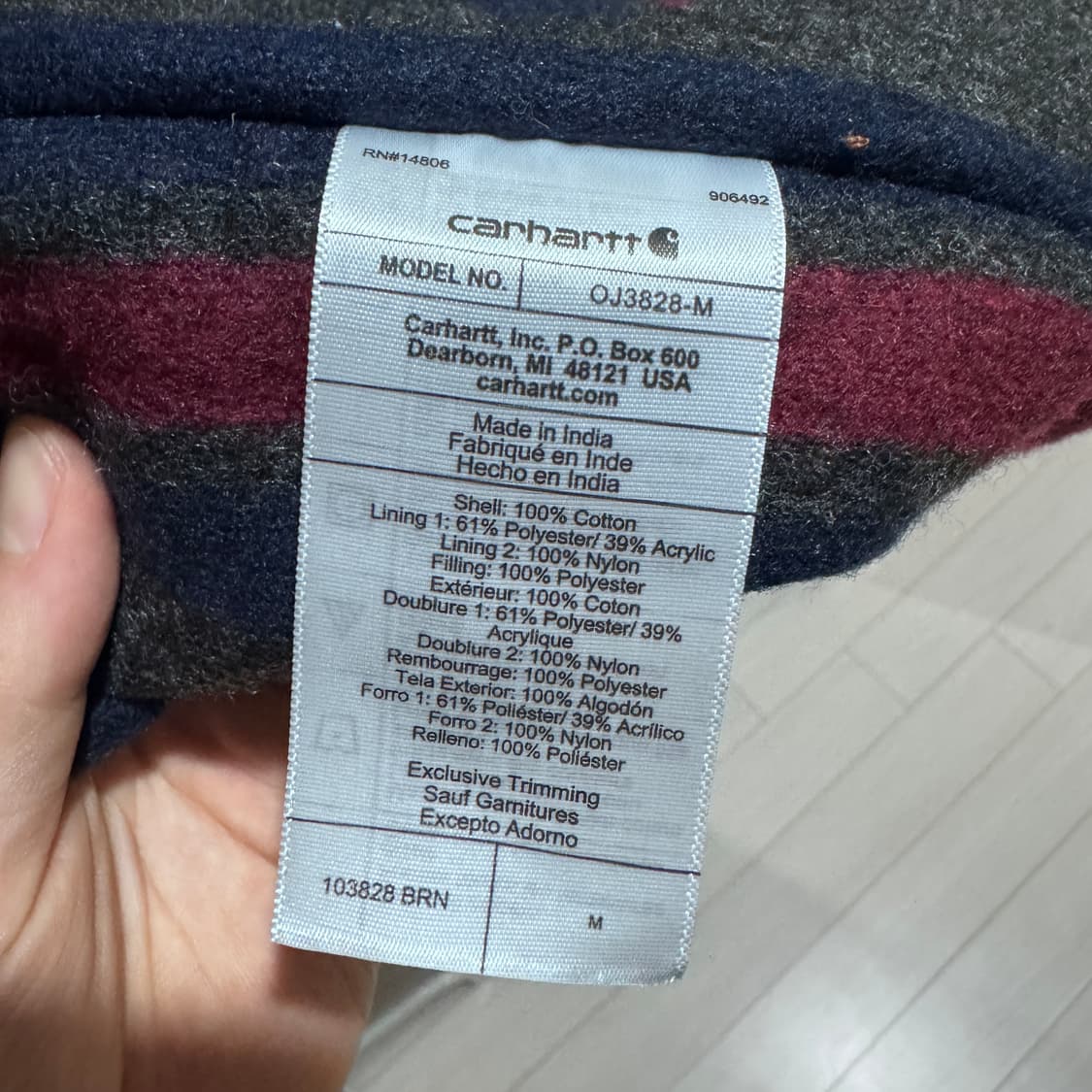 칼하트 디트로이트 자켓 M 상품이미지4