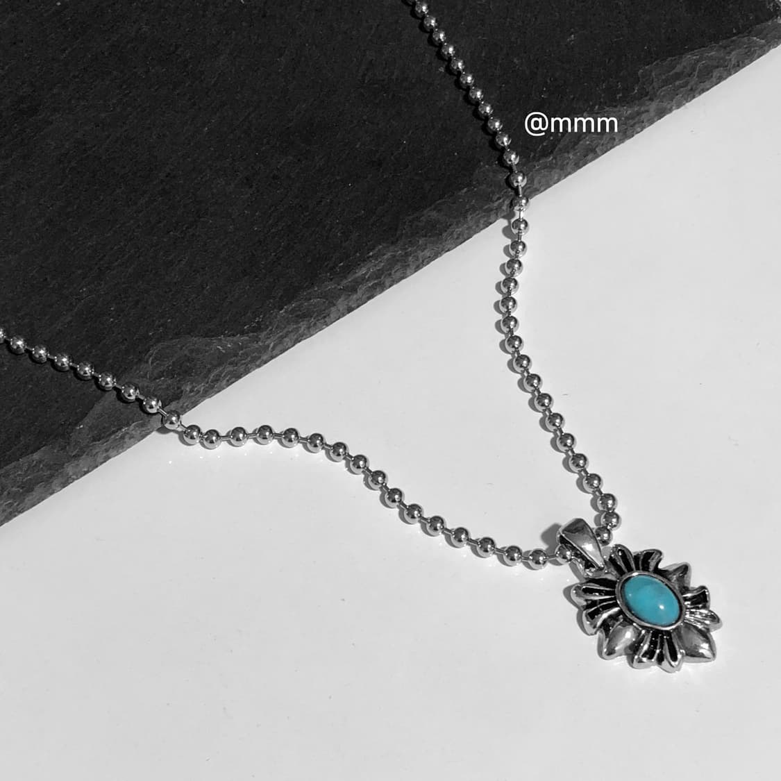 [Unisex] 터키석 체인 목걸이 상품이미지2