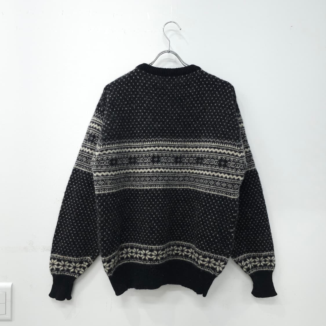 모 100% 블랙 노르딕 니트 상품이미지8