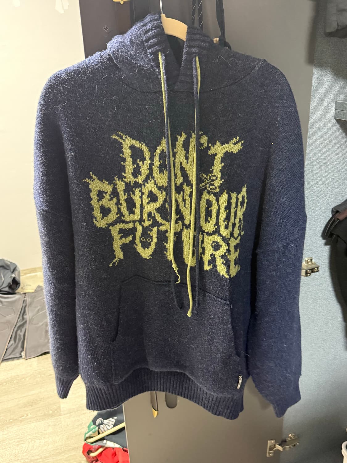 아조바이아조 니트 후드 네이비 ajobyajo 상품이미지3