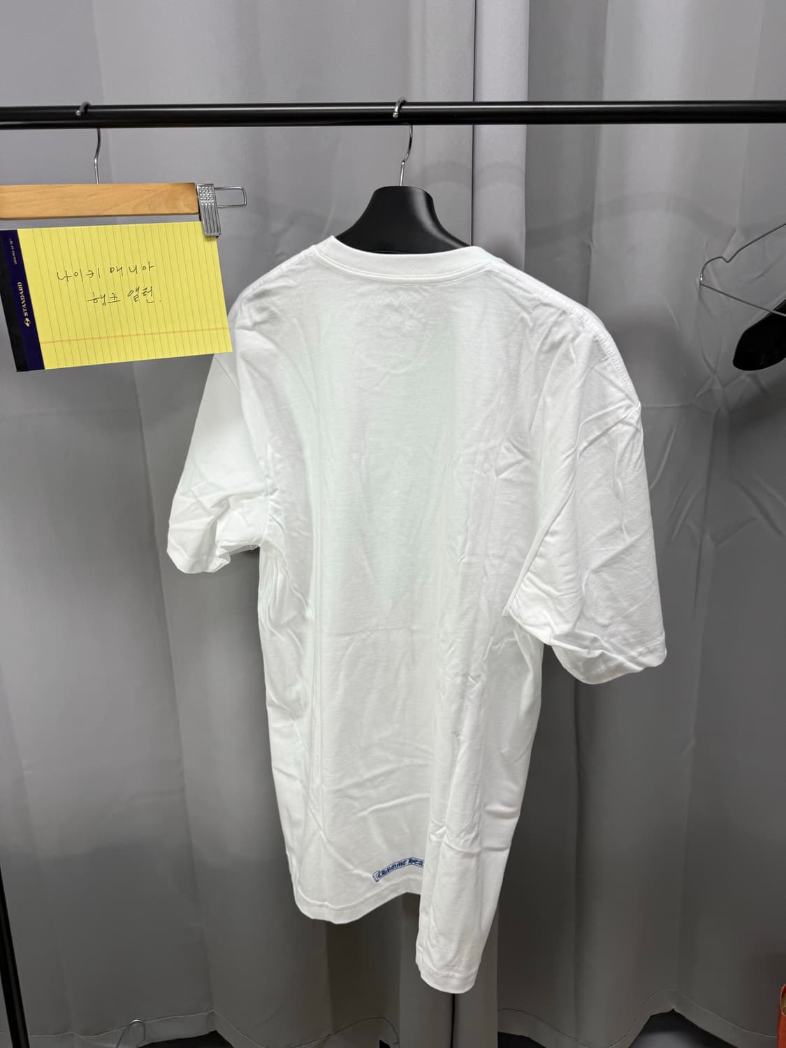 크롬하츠 넥로고 레터링 반팔 블루화이트 XL 상품이미지3