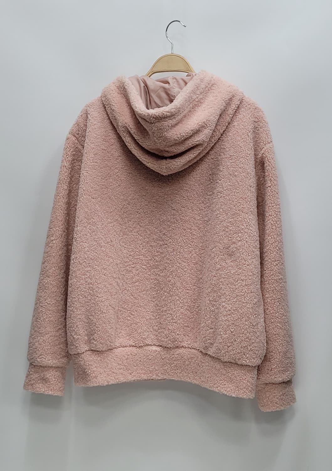 GUESS 21FW 게스 플리스 후드 집업 자켓 / 남 L 라이트핑크
 상품이미지2