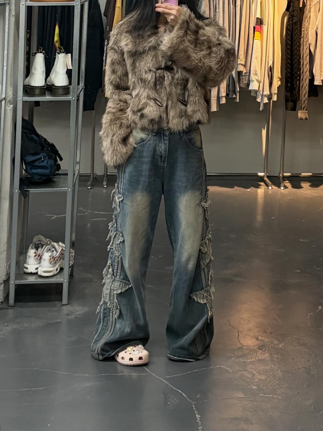 빈티지 y2k 인조모피 코트 A2957 상품이미지1