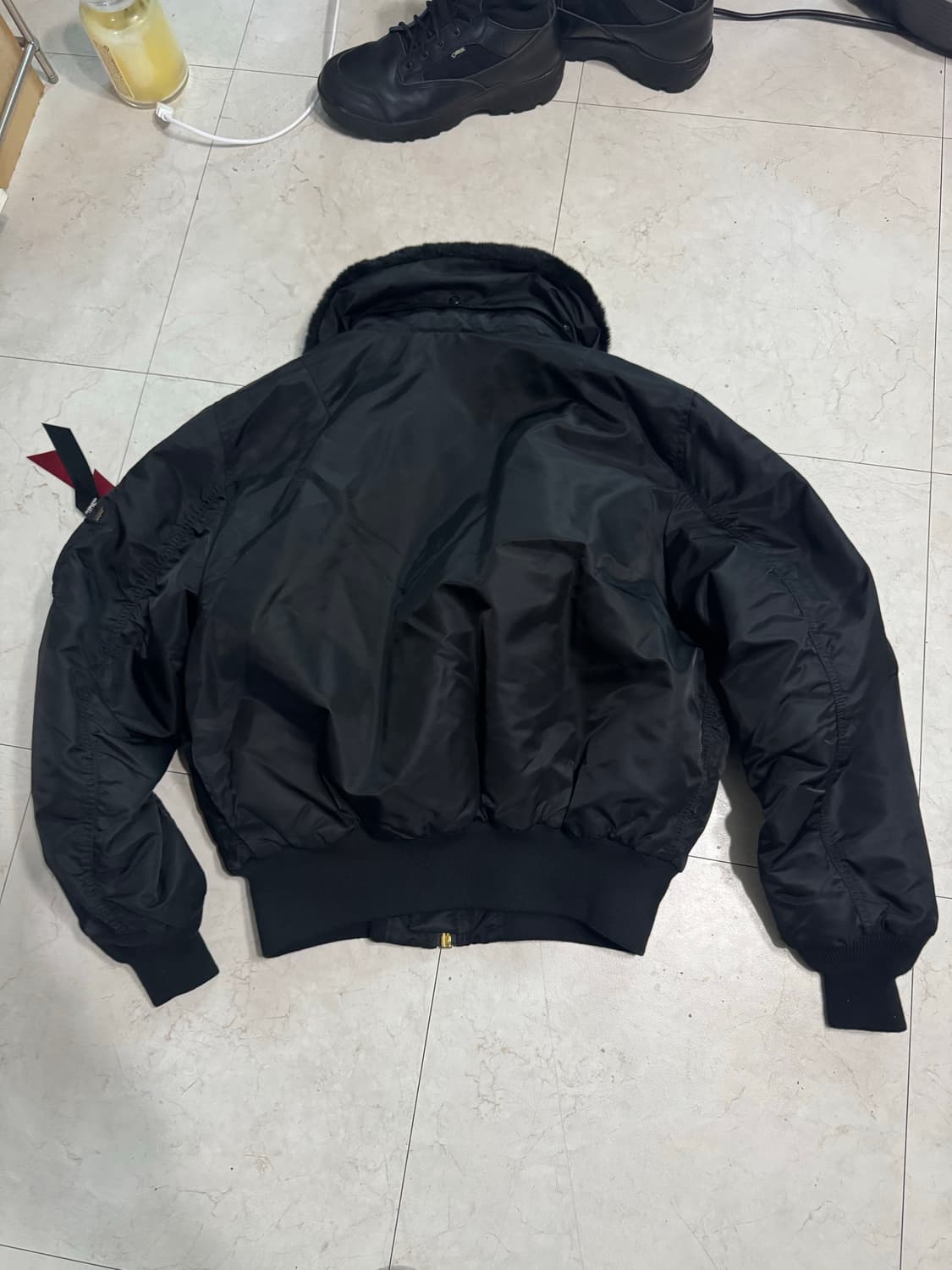 알파인더스트리 cwu-45p 블랙 L ma-1 상품이미지3