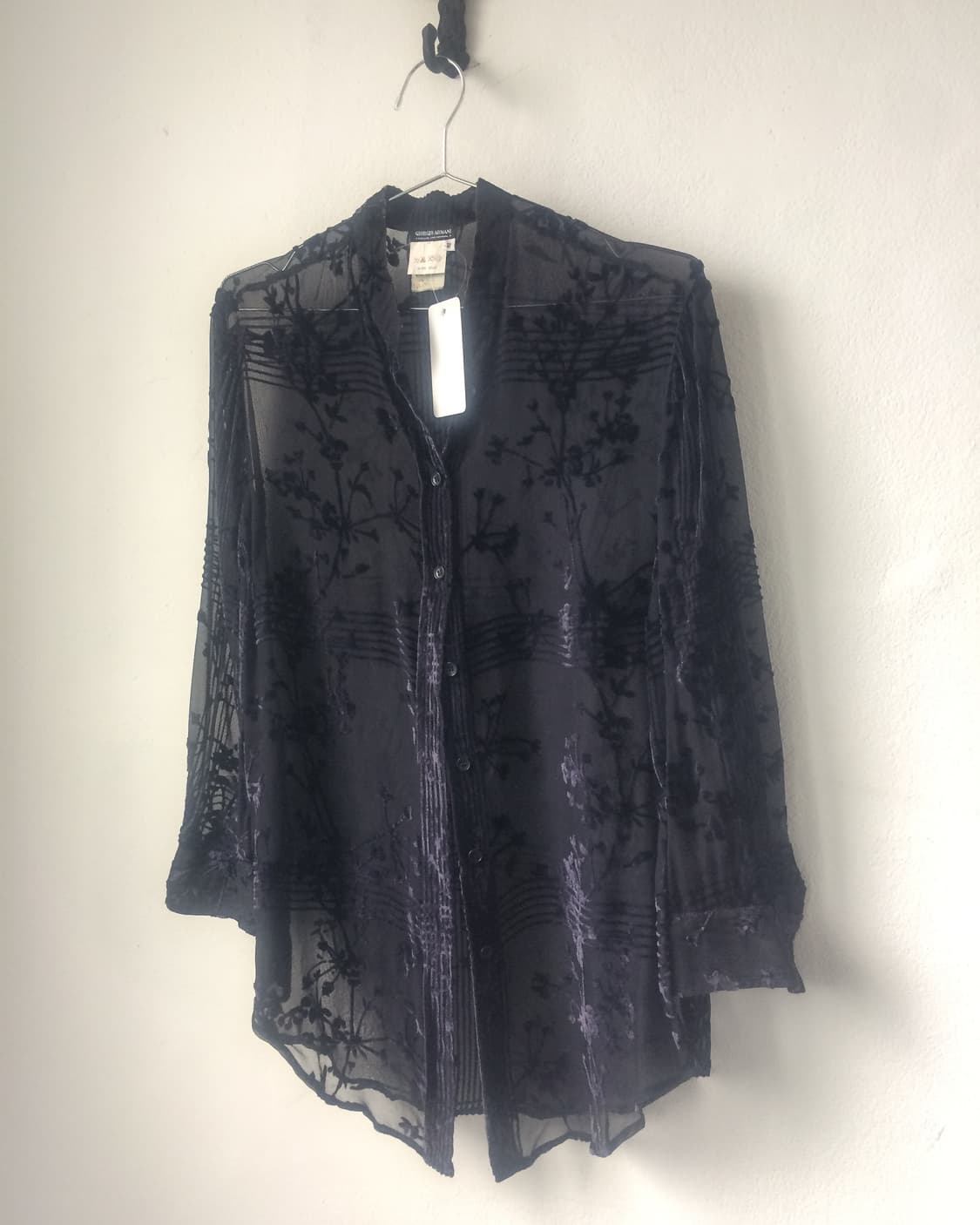 Giorgio Armani pattern see through shirt 상품이미지3