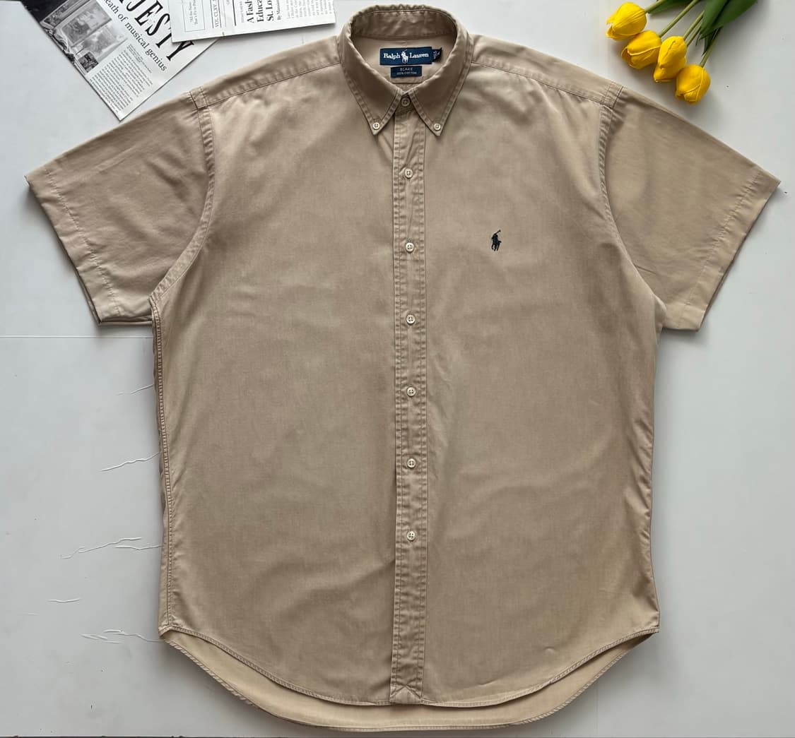 Polo 폴로랄프로렌 베이지 반팔 셔츠 상품이미지1